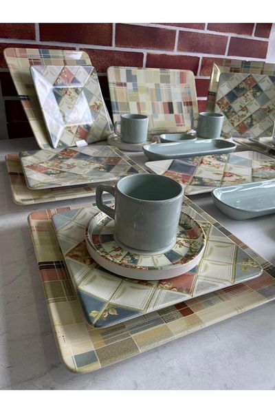 Keramika Algorithmic 30 Piece Breakfast Set