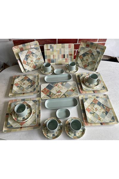 Keramika Algorithmic 30 Piece Breakfast Set