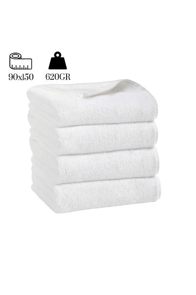by ballı biocotton 10pcs White Bath Towels 90x150 620GR 100% Cotton Yarn Luxury Hotel Series
