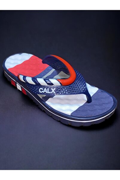 Calx Çocuk Masaj Tabanlı Lacivert Renk Figürlü Parmak Arası Kaydırmaz Plaj Gü...