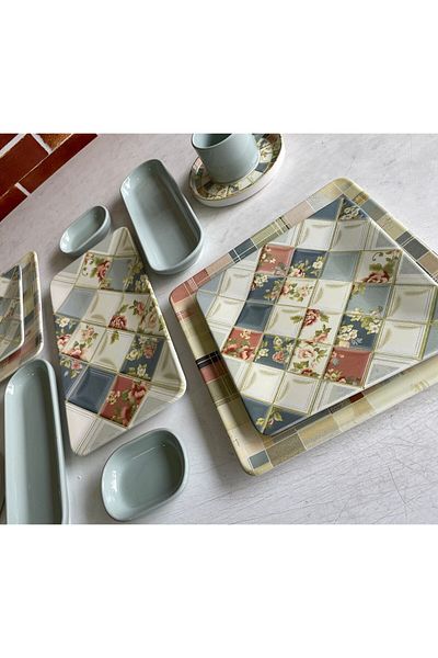 Keramika Algorithmic 13 Piece Breakfast Set