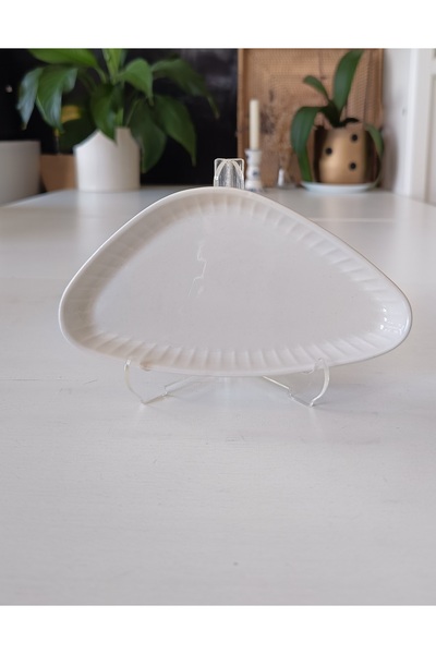 Aryıldız Gordion Broken Beige Boat Plate 4 Pieces 17 cm