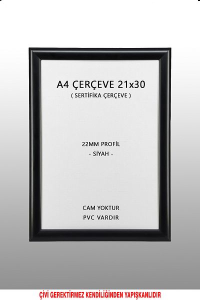 yhfoto 1 Piece 21x30 Frame - Black Frame - 22mm Profile Photo A4 Frame