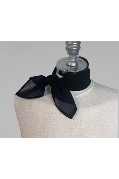 es moda shop Feraye chiffon scarf necktie black