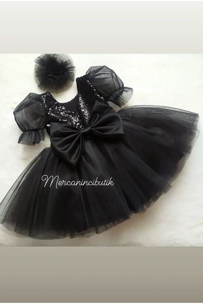 esmacamoda SIYAL MODEL BALLON SLEEVE GIRL'S DRESS