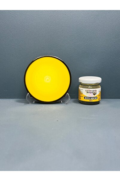 ÇiniSeramikBoyaları Hb-170b Sır Altı Açık Sarı Hazır Çini Seramik Boyası 40 Cc