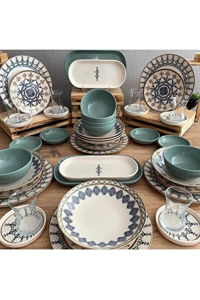 Keramika EGE/GAMA/KERA/NOYAN/AYISIGI/HALKA/BARDAK CAY LV-NEZ315E 44 PARCA