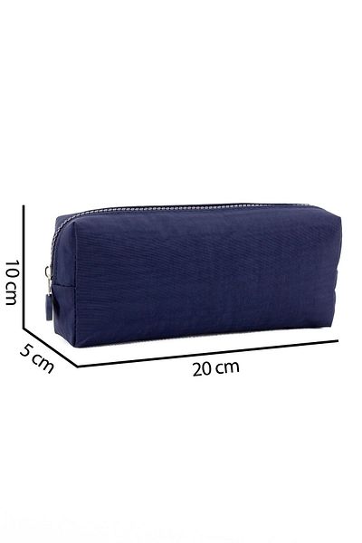 NEMO BAGS Navy Blue Unisex Waterproof Pencil Case - Single Eyed, Pocket and Crinkle Fabric