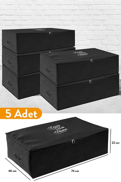 Serstil 5 части - черна чанта за съхранение Mega Size Base 74 x 46 x 22 см
