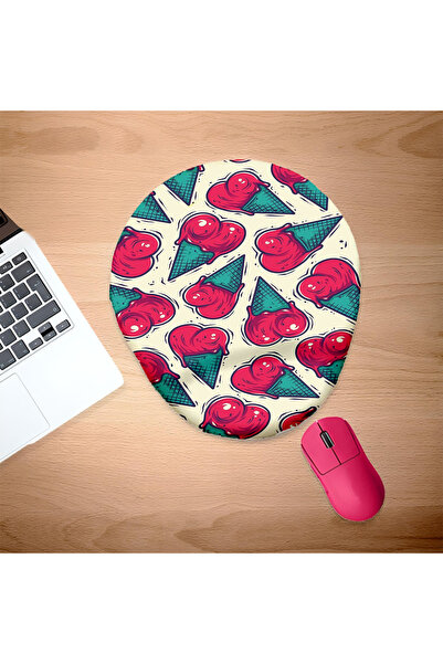UcuruStore Κόκκινο Mouse Pad της Red Ice Creams με στήριγμα καρπού