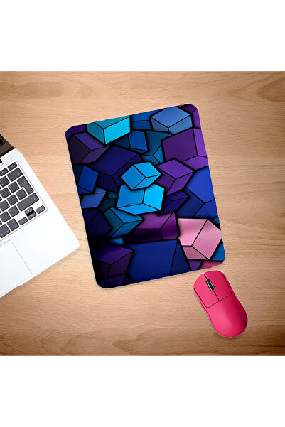 UcuruStore Μπλε 3D Τετράγωνο Mouse Pad με Στήριγμα Καρπού