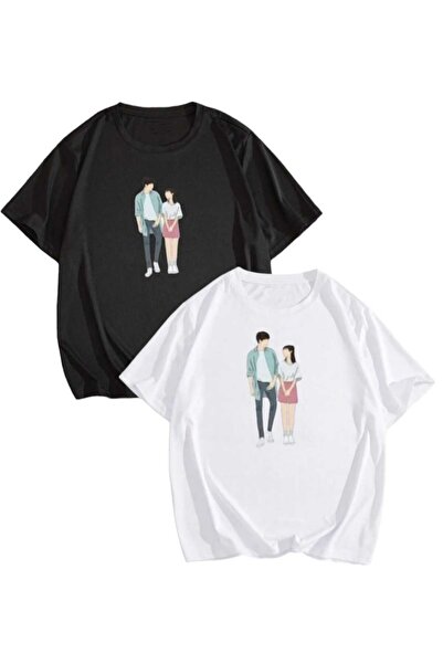 PERISENSE Unisex Femei Bărbați Design Friend Couple Imprimat Lover Couple Com...