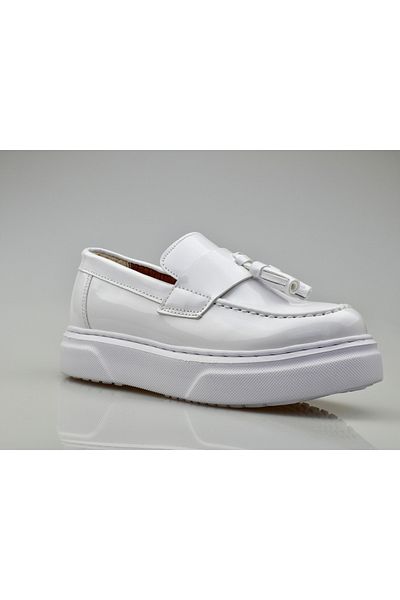 JOJO KIDS pantofi de scoala unisex pentru copii, pantofi clasici cu ciucuri, talpa usoara