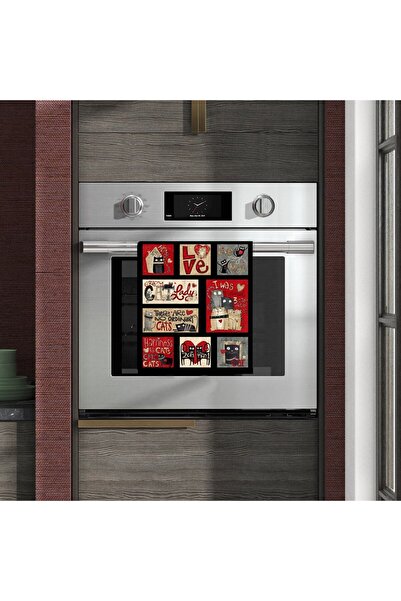 Sister Home Design Kediler Desenli Fırın Örtüsü