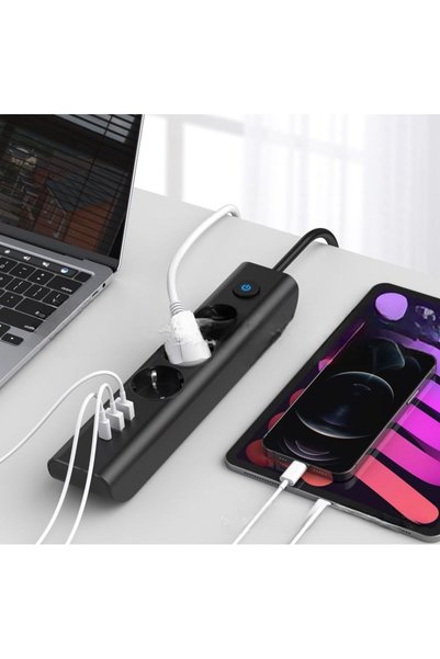 Protonust منفذ من النوع C، مقبس ثلاثي مقاوم للتيار، 3 USB، مدخل واحد من النوع C، مقاوم للحرارة