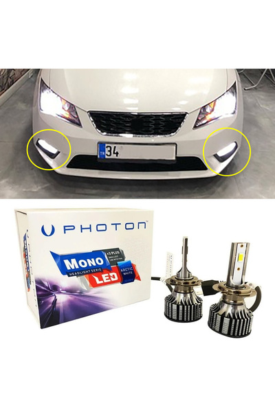 Photon Seat Leon Mk3 Sis Far Ampulü Beyaz Led Xenon H8 Mono Yeni Seri Beyaz