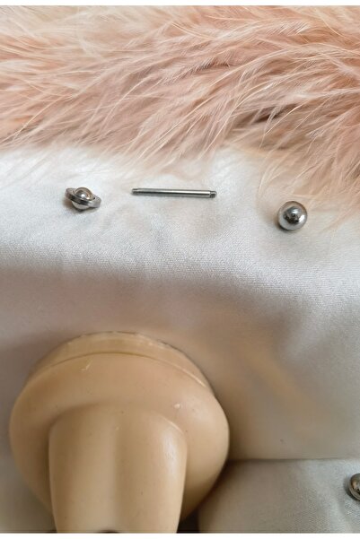 Bylin Cerrahi Çelik Satürn Dil Piercingi - Bar Uzunluğu 16 Mm - 1 Adet