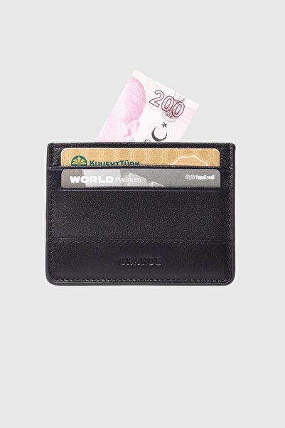 Grande 747 Справжня шкіра Slim Горизонтальний гаманець Naturel Lacivert