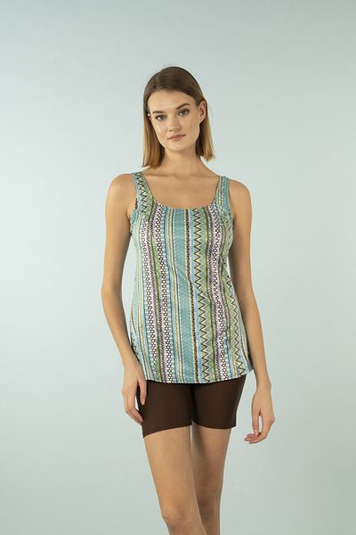 Estiva Patterned Taytkini Swimsuit - Brown