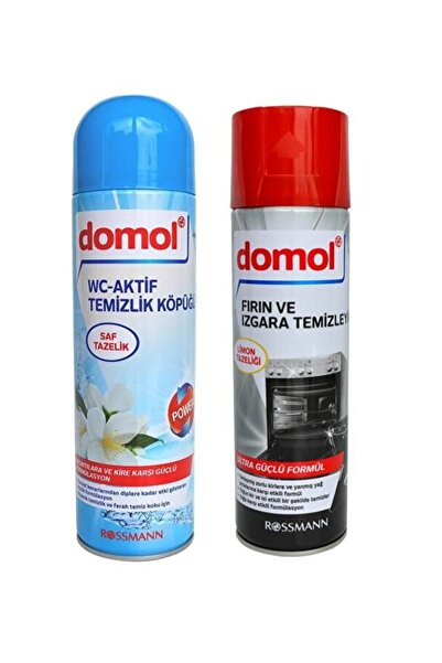 DOMOL Fırın & Izgara Temizleyici Köpük Limonlu 500 ml ve Tuvalet Temizleme Kö...