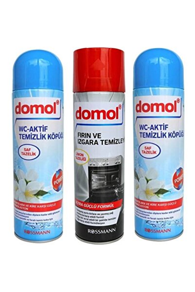 DOMOL Fırın Izgara Temizleyici Köpük Limonlu ve Tuvalet Temizleme Köpüğü Saf ...