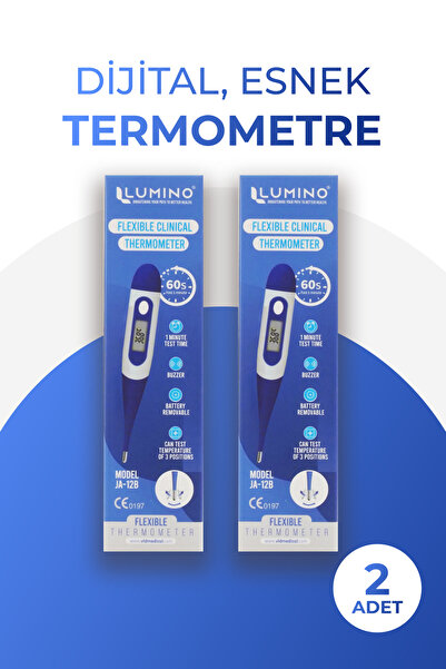 Vld Lumino Lumino Dijital Esnek Ateş Ölçer 2 Adet Koltuk Altı, Ağızdan Ve Rek...