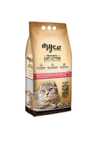 My Cat mycat (10 LT) bentonit kedi kumu pudra kokulu ( ince tane )