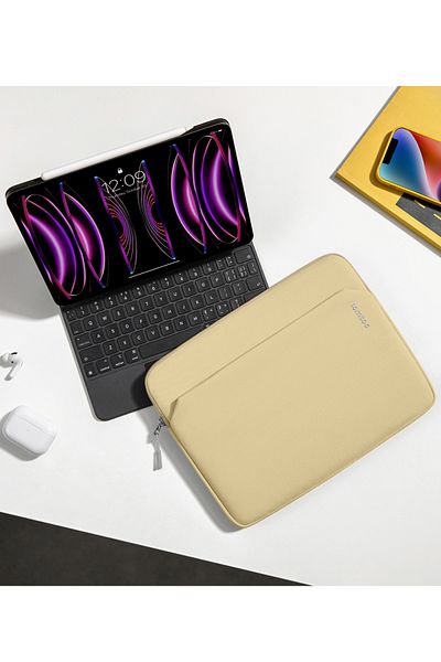 Tomtoc حافظة كمبيوتر محمول iPad-Tablet مقاومة للماء مقاس 11 بوصة باللون الكاكي من Light Series B18A1K1