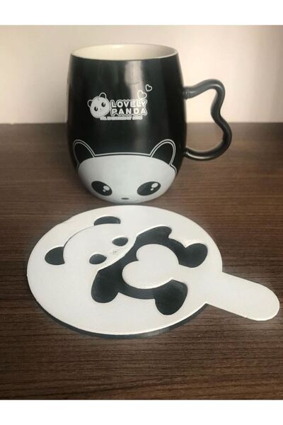 Obaco منظم مطبخ لطيف على شكل باندا مكون من 4 قطع - طقم أكواب وكوب وحلوى باندا