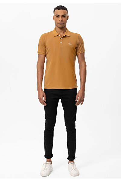 COOLHILL Чоловіча футболка поло з вишитим коміром на грудях з 100% бавовни