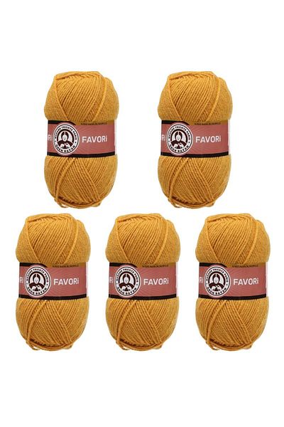 Ören Bayan Ören Favourite Knitting Yarn Gold (115) Pack of 5