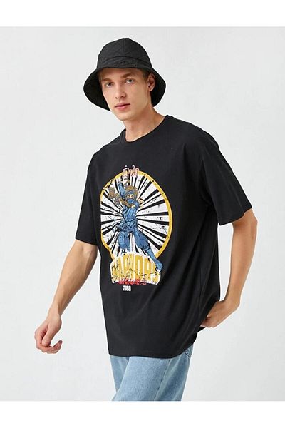 Koton Men's Standard Fit Printed T-Shirt