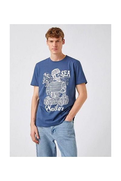 Koton Men's Standard Fit Printed T-Shirt