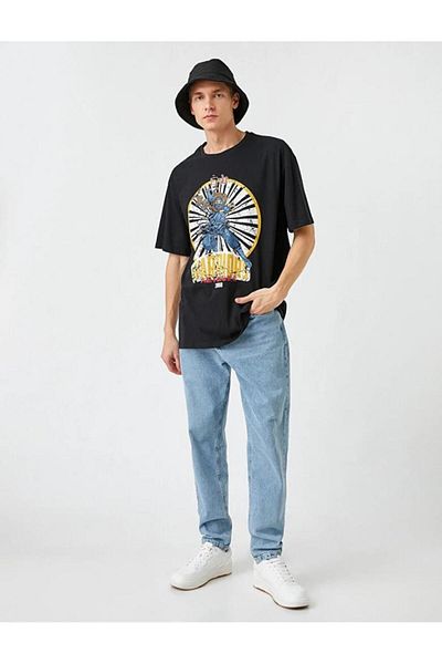 Koton Men's Standard Fit Printed T-Shirt