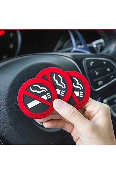 ESEMİZ Esemiz 3'lü Sigara İçilmez- (No Smoking) Uyarı Silikon Sticker Etiket