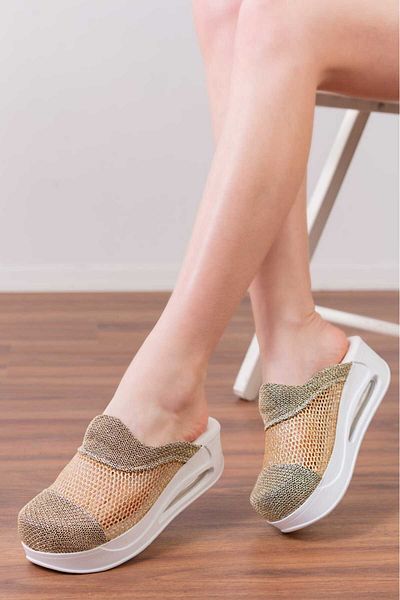 BLUMSABOTERLİK Mesh Special Design Hallux Valgus (Bone Depression) Women's Sabo Airmax Full Orthopedic Anatomical Slippers
