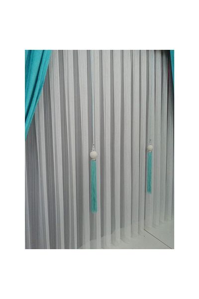 perhal perde ve halı Ta&ha Chain 480 X 250 Cm Fustă cu cusături drepte Cortina din tul cu plumb