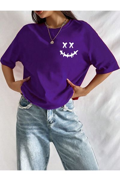 Medinenur Μπλουζάκι Unisex Smiling Face Printed