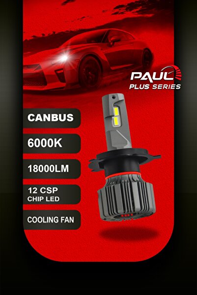 PAULLED Paul Plus H4 18.000 Lümen Güç Şimşek Etkili Odaklı Ufuk Çizgili Csp Led 1 Yıl Garanti