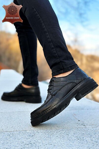 BIG KING Pantofi clasici pentru bărbați, din piele naturală, cu șireturi, cro...