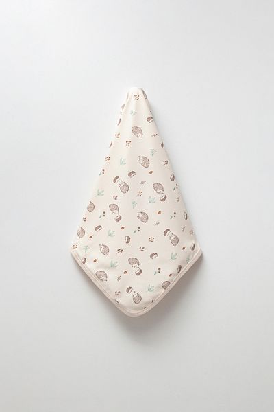H HONEY BABY Hedgehog Printed Double Layer Combed Cotton Newborn and Multi-Purpose 100% Cotton Baby Blanket