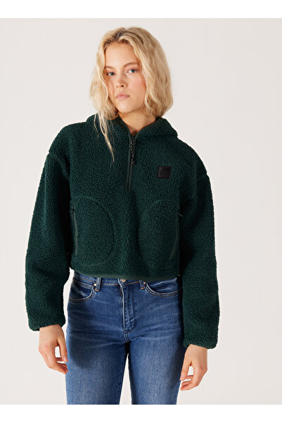 WRANGLER Kapüşon Yaka Haki Kadın Sweatshırt W232280801-haki