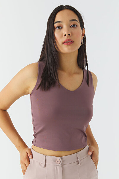 urban focus V-Neck Crop Tank Top