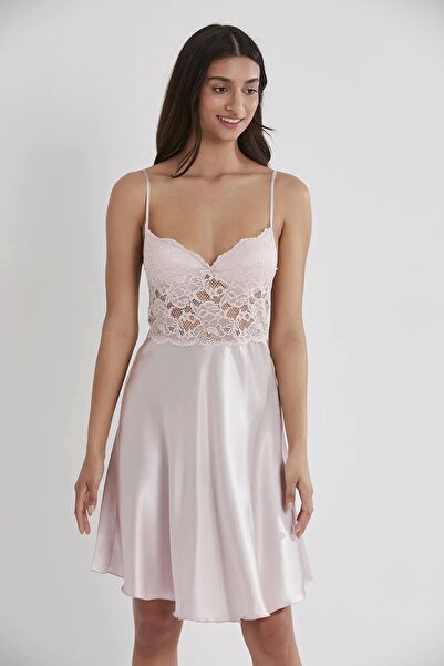Pierre Cardin Satin Lace Nightgown 627 - Powder