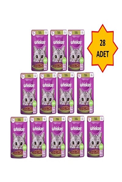 Whiskas WHİSKAS 85gr*28 Adet Kuzu lu Yaş Kedi Maması