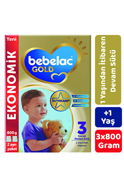 Bebelac Gold 3 Çocuk Devam Sütü 800 gr 3'lü Paket