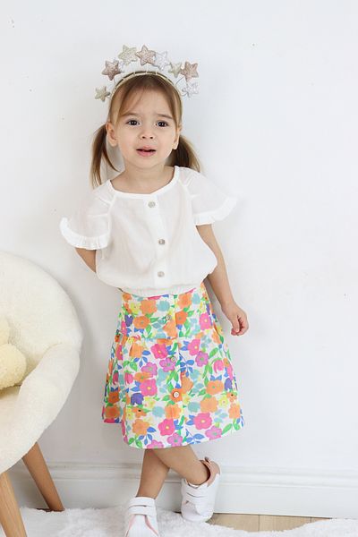 Harika KIDS Girl's Shirt-Skirt Floral Suit