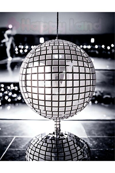 Happyland Disko Disco Topu Folyo Balon Gümüş Disko Topu Balon