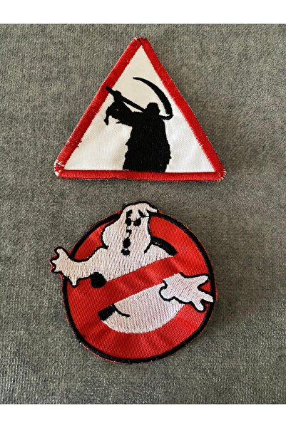 icase Hayalet Avcıları Ghostbusters Azrail nakış Yama Patch 2'li set Dikilebi...