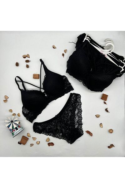 PALVİN MIDDLE ROPE STRING WIRED PADDED BRA SET